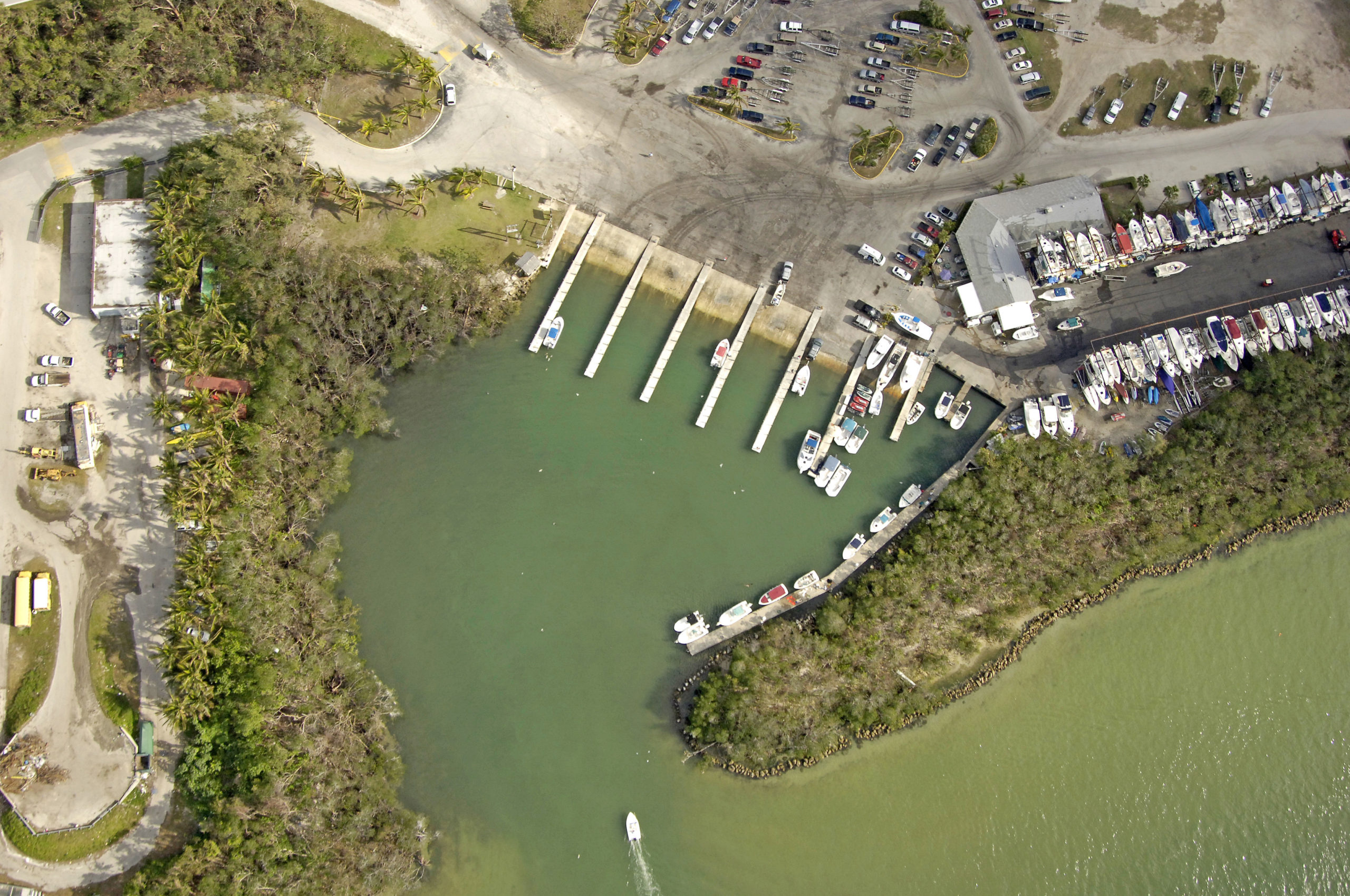 Boat launching ramps at Haulover Marine Center